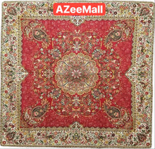 Load image into Gallery viewer, Square Afshari Red Termeh Tablecloth – 100×100 cm – Traditional Termeh Textile - AZeeMall