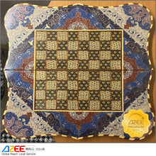 Load image into Gallery viewer, LUXURY CARVED KHATAM BACKGAMMON AND CHIPS SET – TAZHIB - AZeeMall