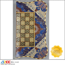Load image into Gallery viewer, LUXURY CARVED KHATAM BACKGAMMON AND CHIPS SET – TAZHIB - AZeeMall