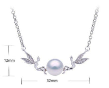 Load image into Gallery viewer, 925 Sterling Silver Elf Girl Jewellery Pearl Necklace with Chain - AZeeMall