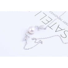 Load image into Gallery viewer, 925 Sterling Silver Elf Girl Jewellery Pearl Necklace with Chain - AZeeMall