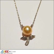 Load image into Gallery viewer, Angel Jewellery Natural Pearl Silver Pendant With Chain - AZeeMall