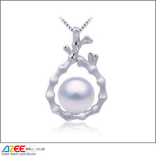 Load image into Gallery viewer, Antique Classic Tree Branch Sterling Silver Pearl Pendant With Chain - AZeeMall