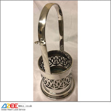 Load image into Gallery viewer, Antique Silver-Plated Bottle Holder with handle - AZeeMall