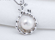 Load image into Gallery viewer, Antique Classic Tree Branch Sterling Silver Pearl Pendant With Chain - AZeeMall