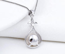 Load image into Gallery viewer, Charming Pretty Promise Lily of The Valley Sterling Silver Pearl Pendant with Chain - AZeeMall