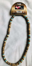 Load image into Gallery viewer, Vegan Blue and Brown Mixed Beads Necklace (N1) - AZeeMall