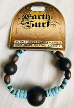 Load image into Gallery viewer, Vegan Blue and Dark Brown Bead Bracelet (B3) - AZeeMall