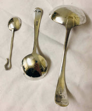 Load image into Gallery viewer, Two Antique Silver Plated English Pattern Sauce Ladles And A Tea Spoon - AZeeMall