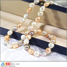 Load image into Gallery viewer, Natural Gourd Colour Irregular Pearl Jewellery Set - AZeeMall