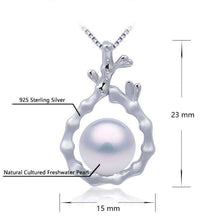 Load image into Gallery viewer, Antique Classic Tree Branch Sterling Silver Pearl Pendant With Chain - AZeeMall