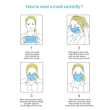 Load image into Gallery viewer, Non-Woven 3-Ply Disposable Surgical Face Mask Pack of 50s - AZeeMall