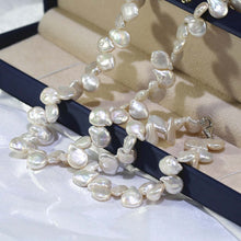 Load image into Gallery viewer, Coin Natural Freshwater Pearl Jewellery Set with 925 Silver Clasp - AZeeMall