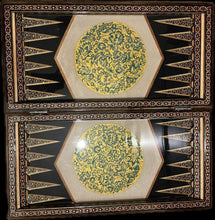 Load image into Gallery viewer, Luxury Khatam Backgammon and Chips Set – Tazhib Design - AZeeMall
