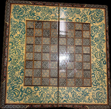 Load image into Gallery viewer, Luxury Khatam Backgammon and Chips Set – Tazhib Design - AZeeMall
