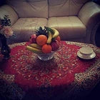 Load image into Gallery viewer, Square Afshari Red Termeh Tablecloth – 100×100 cm – Traditional Termeh Textile - AZeeMall
