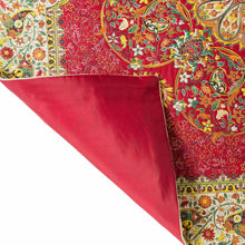Load image into Gallery viewer, Square Afshari Red Termeh Tablecloth – 100×100 cm – Traditional Termeh Textile - AZeeMall
