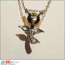 Load image into Gallery viewer, Angel Jewellery Natural Pearl Silver Pendant With Chain - AZeeMall
