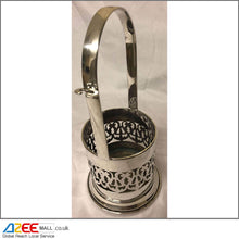 Load image into Gallery viewer, Antique Silver-Plated Bottle Holder with handle - AZeeMall
