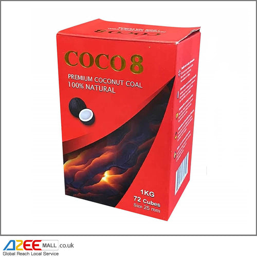 Coconut Charcoals 72 Cubes of 25mm (100% Natural), 1kg - AZeeMall