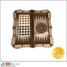 Load image into Gallery viewer, LUXURY CARVED KHATAM BACKGAMMON AND CHIPS SET – TAZHIB - AZeeMall
