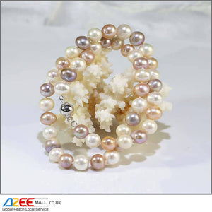 Elegant Natural Real Cultured Freshwater Pearl Jewellery Set - AZeeMall
