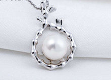 Load image into Gallery viewer, Antique Classic Tree Branch Sterling Silver Pearl Pendant With Chain - AZeeMall
