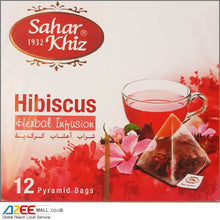 Load image into Gallery viewer, Hibiscus Herbal Infusion 12 Pyramid Bags - AZeeMall
