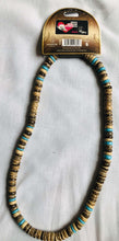 Load image into Gallery viewer, Vegan Blue and Brown Mixed Beads Necklace (N1) - AZeeMall
