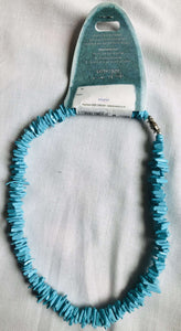 Vegan Blue Sea Stone Beads Necklace (N3) - AZeeMall