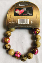 Load image into Gallery viewer, Vegan Wooden Pink Flowers Bead Bracelet (B2) - AZeeMall
