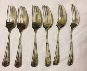 Dessert Forks - Set of 6 - Vintage Silver Plated Cutlery - AZeeMall