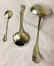 Load image into Gallery viewer, Two Antique Silver Plated English Pattern Sauce Ladles And A Tea Spoon - AZeeMall
