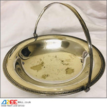 Load image into Gallery viewer, Mappin and Webb Princes Silver-Plated Round Basket With Swing handle Vintage - AZeeMall
