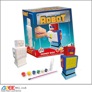 Kids Create Paint Your Own Robot & Shark Money Box - AZeeMall