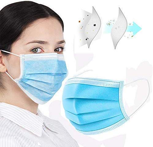 Non-Woven 3-Ply Disposable Surgical Face Mask Pack of 50s - AZeeMall