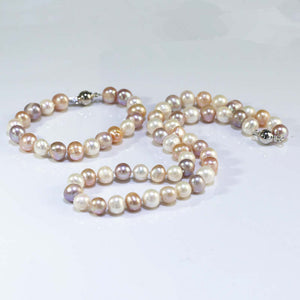 Elegant Natural Real Cultured Freshwater Pearl Jewellery Set - AZeeMall