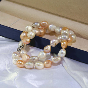 Natural Gourd Colour Irregular Pearl Jewellery Set - AZeeMall