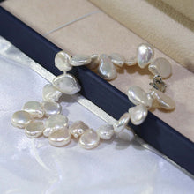 Load image into Gallery viewer, Coin Natural Freshwater Pearl Jewellery Set with 925 Silver Clasp - AZeeMall
