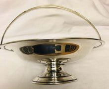 Load image into Gallery viewer, Mappin and Webb Princes Silver-Plated Round Basket With Swing handle Vintage - AZeeMall
