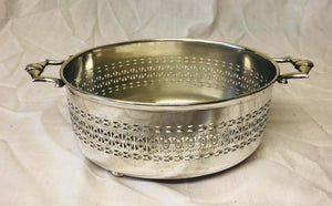 Early 19thc. Silver Plated Lattice Oval Fruit Basket Server - AZeeMall