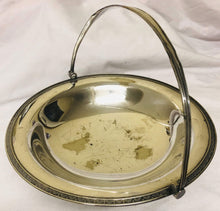 Load image into Gallery viewer, Mappin and Webb Princes Silver-Plated Round Basket With Swing handle Vintage - AZeeMall
