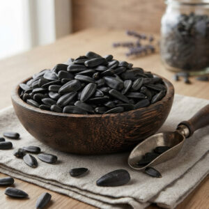 Black Sunflower Seeds (Roasted, Lightly Salted in Shell), 400g