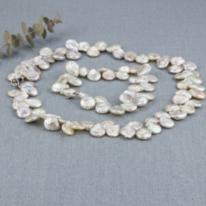 Coin Natural Freshwater Pearl Jewellery Set with 925 Silver Clasp