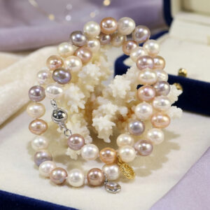 Elegant Natural Real Cultured Freshwater Pearl Jewellery Set