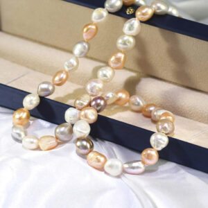 Natural Gourd Colour Irregular Pearl Jewellery Set