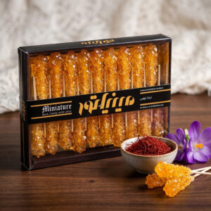 Saffron Rock Candy Sugar Sticks 500g | Nabat Chobi | Saffron Tea Sweetener