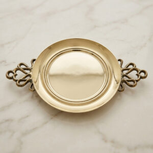 Viners Silver-Plated Round Decorative Small Dish With Heart Shaped handles