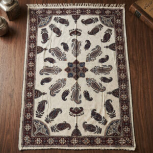 Premium Persian Termeh Table Runner – Classic Paisley Design (100 x 147 cm)